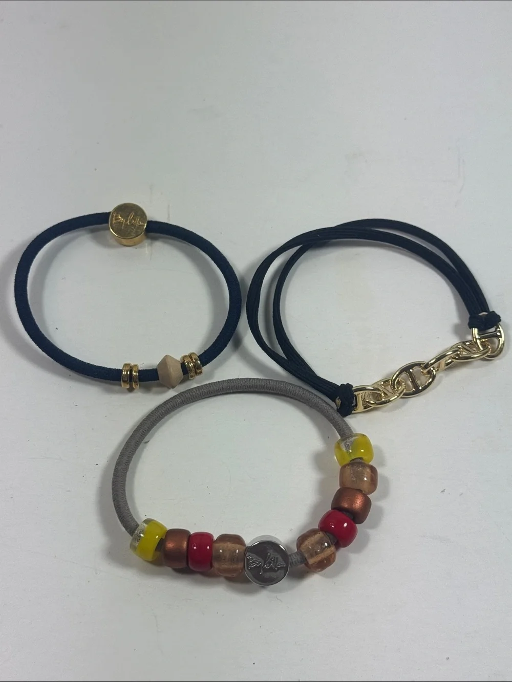 Set of Three Hair Ties/Bracelets